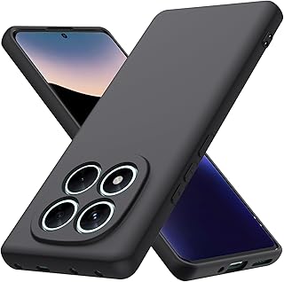 Byvuwiay Case for Xiaomi Redmi Note 14 Pro 5G, Liquid Silicone Ultra Protective Anti-shock Case - Black