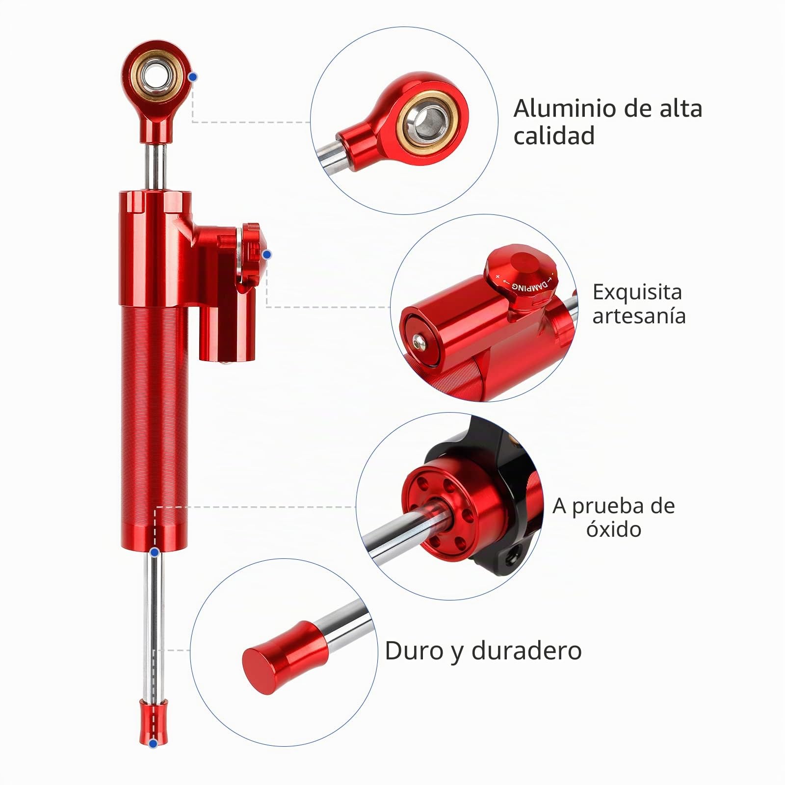 ulip Juego de amortiguadores de dirección para Speedual Zero 10 x 10 pulgadas, regla de amortiguación, estabilizador, accesorios, scooter eléctrico, vaporizador