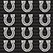 Set of 12 Horseshoe Iron On Rhinestone Crystal T-shirt Transfers by Jubilee Rhinestones