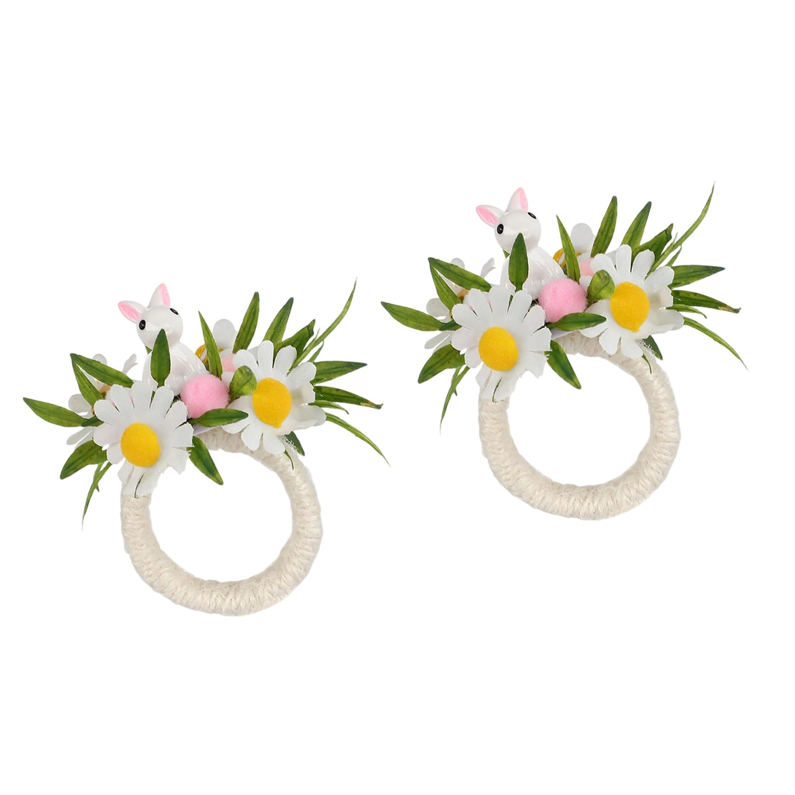 Of 2 User Friendly Resin Easters Napkin Rings Easters Rabbits Resin Holders Accessories Add Charm to Any Table User Friendly Rings