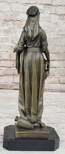 Miniatura 3 de Super Deal Figura femenina sosteniendo una diosa romana de trigo, escultura de bronce, figura decorativa por Finery Bronze