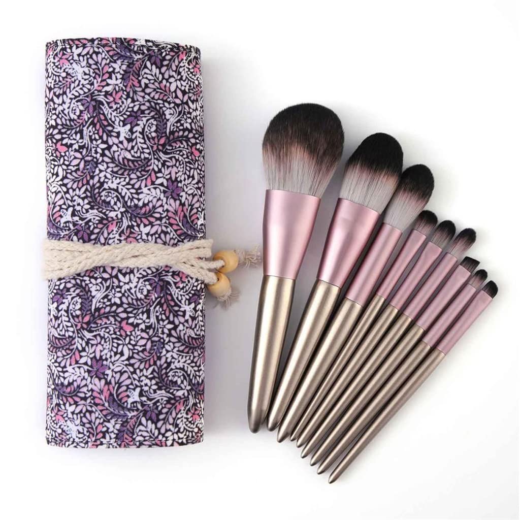 Face Eye Shadow Makeup Brush Set Eyeshadow Eyeliner Lip Foundation Cosmetic Blush Brushes 9pcs