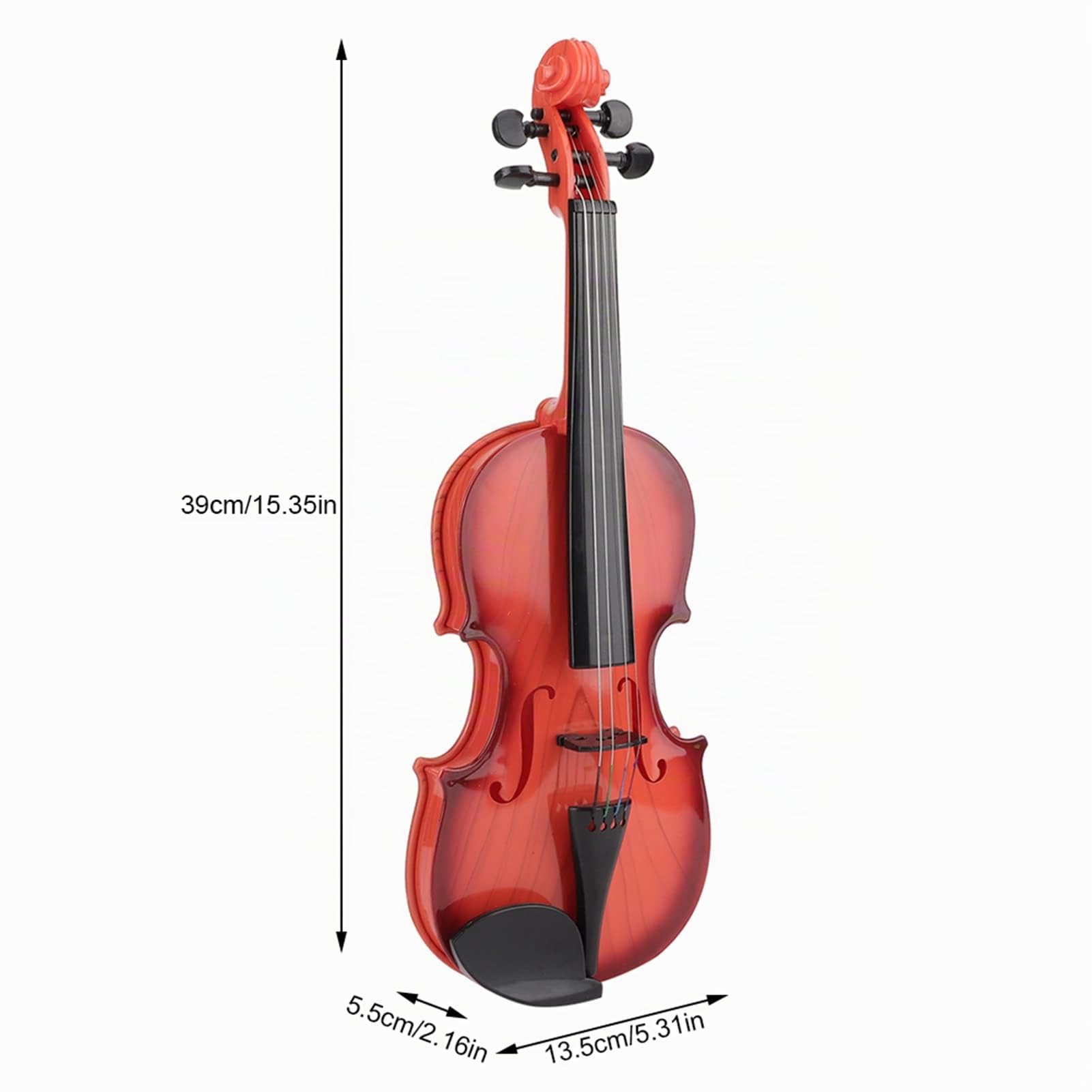 Jouet de Violon, Jouet de Violon Acoustique Simulé pour Enfant, Corde Réglable, Débutant Musical, Développe la Pratique de L'instrument pour Garçons et Filles(Brun clair)