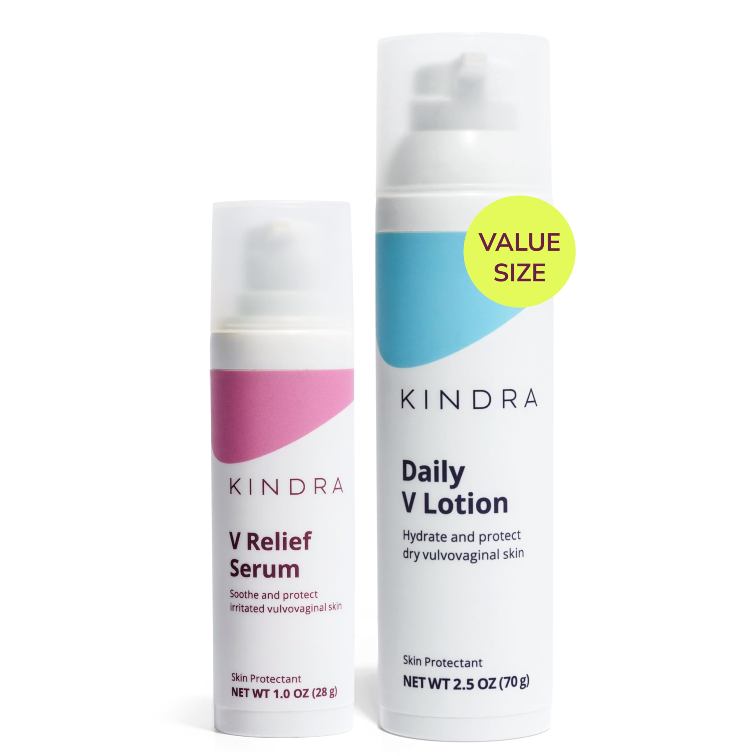 Kindra Daily V Lotion XL V Relief Serum OBGYN Recommended for Dryness Itch with Hyaluronic Acid Prevents Infection