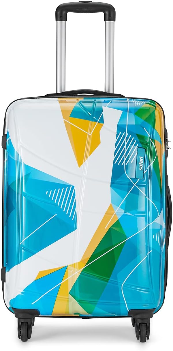 Safari LUMA 65 Cms Medium Check-in Trolley Bag Hard Case Polycarbonate 4 Wheels 360 Degree Wheeling System Luggage, Trolley Bags for Travel, Suitcase for Travel, Multicolour