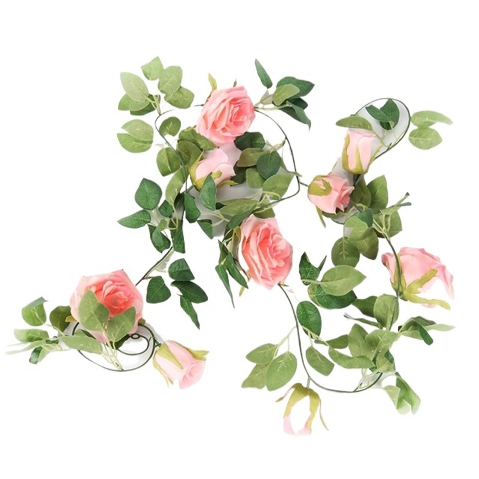 LXLAEOANG Artificial Flowers 2m Wedding Decoration Table Artificial Rose Flower Vine Garland Fake Plant Foliage Hanging Rattan Decor Supplies