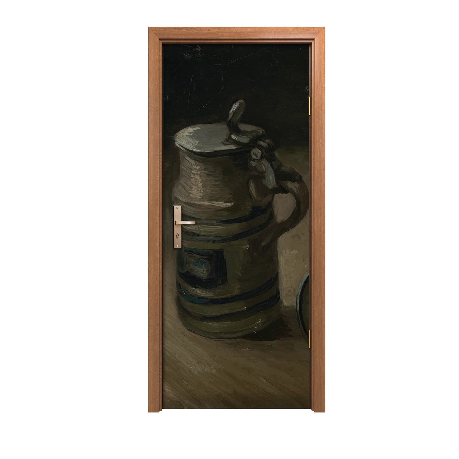Autocollant de porte imprimé haute définition 80x200cm motif chope de bière
