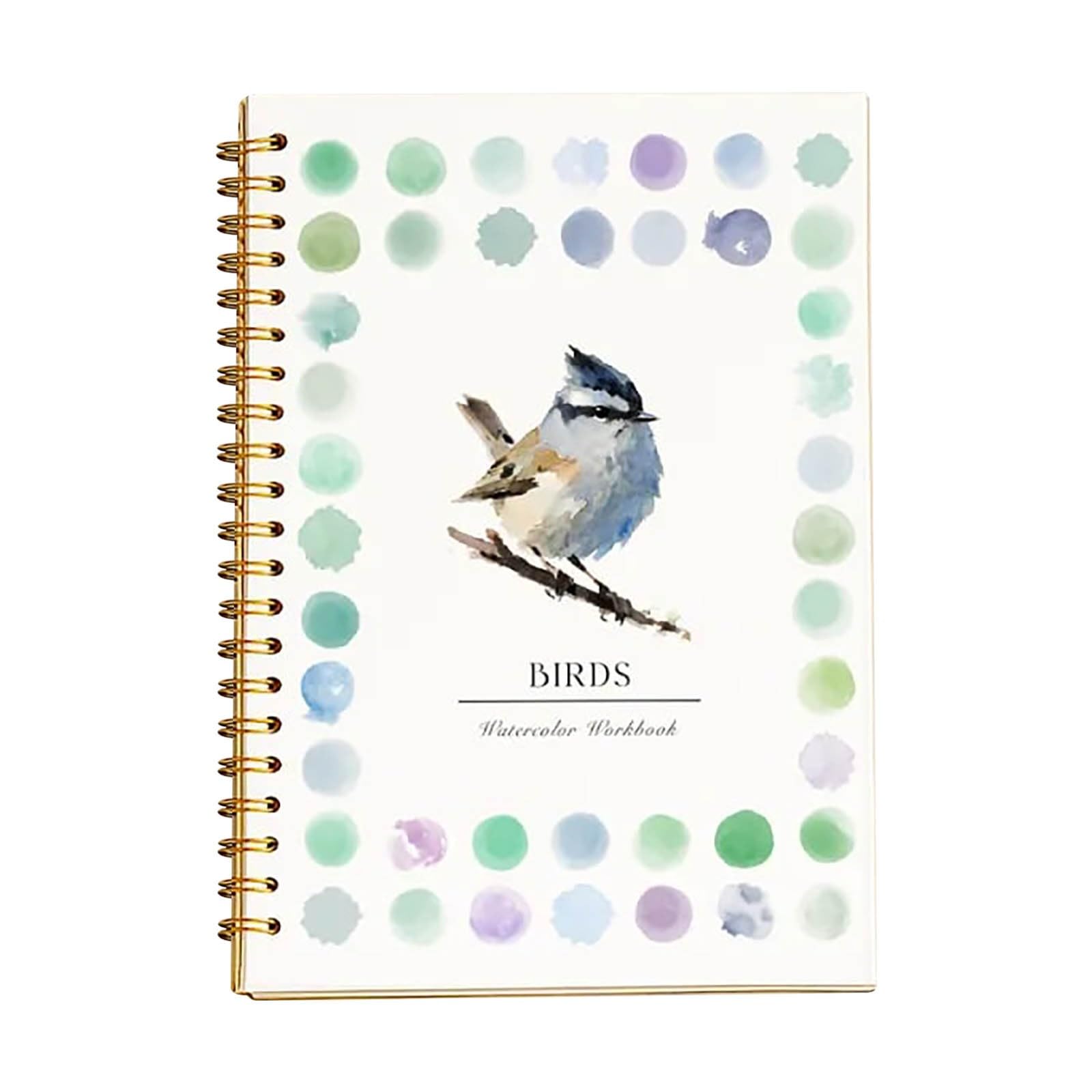Watercolor Workbook with 12 Nature Scenes Painting Beginner Friendly Coloring Book Art Crafts for Creative Exploration Gift Teens (Birds)