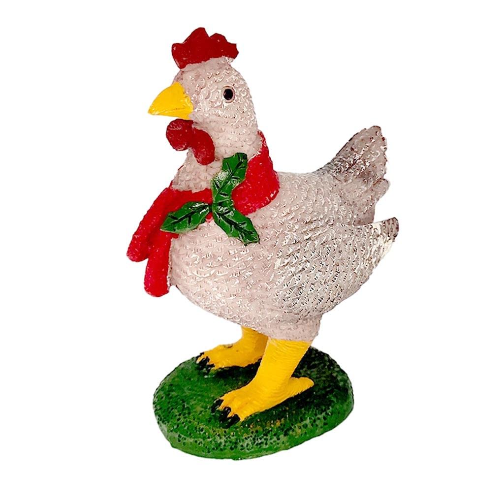 MYADDICTION Light-up Chicken with Scarf Resin Garden Stakes Christmas for Patio Lawn Small Without Light Home & Garden | Yard, Garden & Outdoor Living | Garden D?©cor | Statues & Lawn Ornaments-image-39