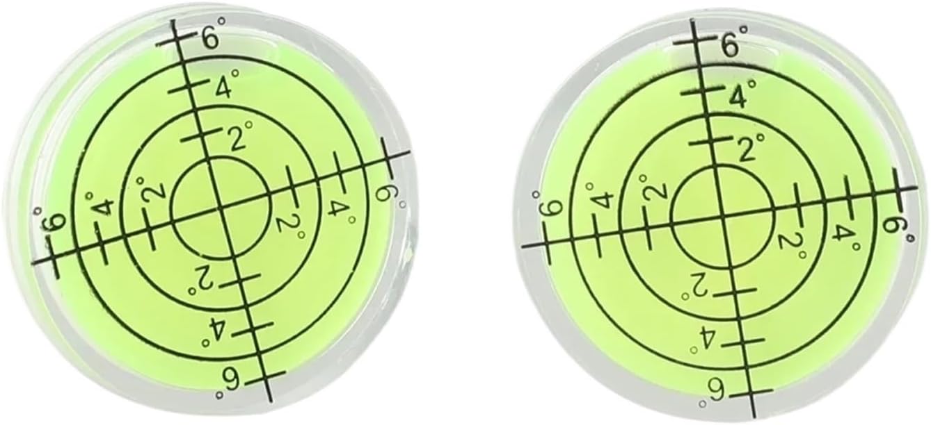 2pcs Mini Bubble Level 32×7mm Horizontal Precision Bubble Level Circular Inclinometer=Bullseye=Spirit Level For Desktop Wooden