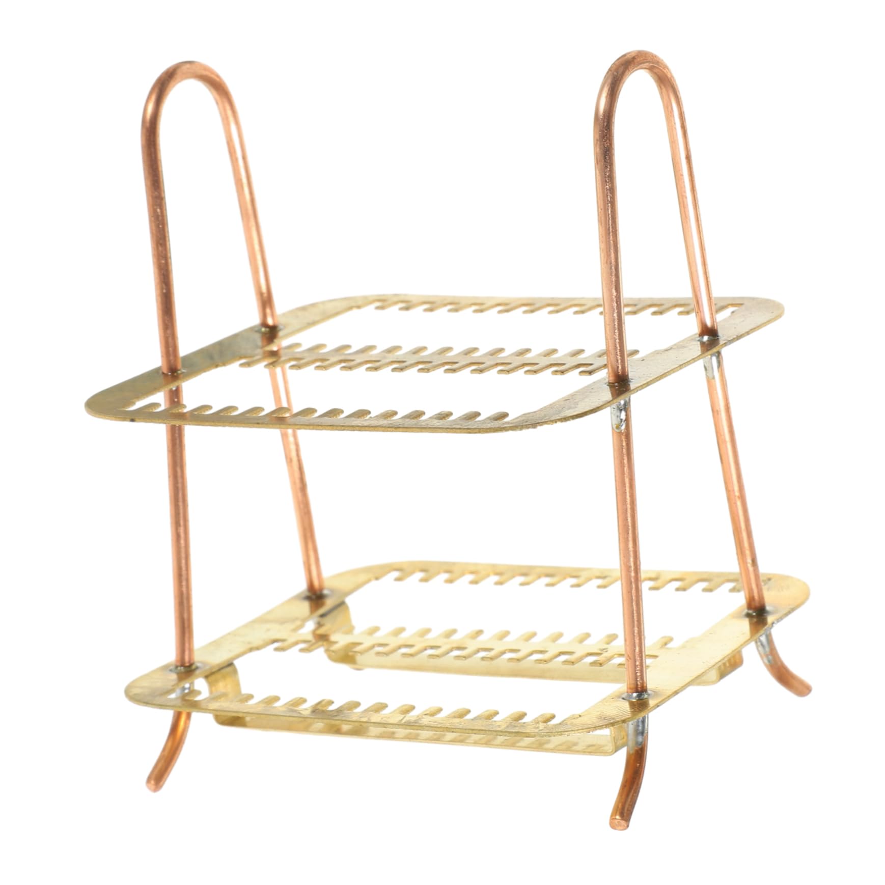 CIYODO Microscope Slides Staining Rack for Laboratory Slides Staining Holder Microscope Slides Storage Holder Microscope Slides Storage Holder for Laboratory Golden Copper