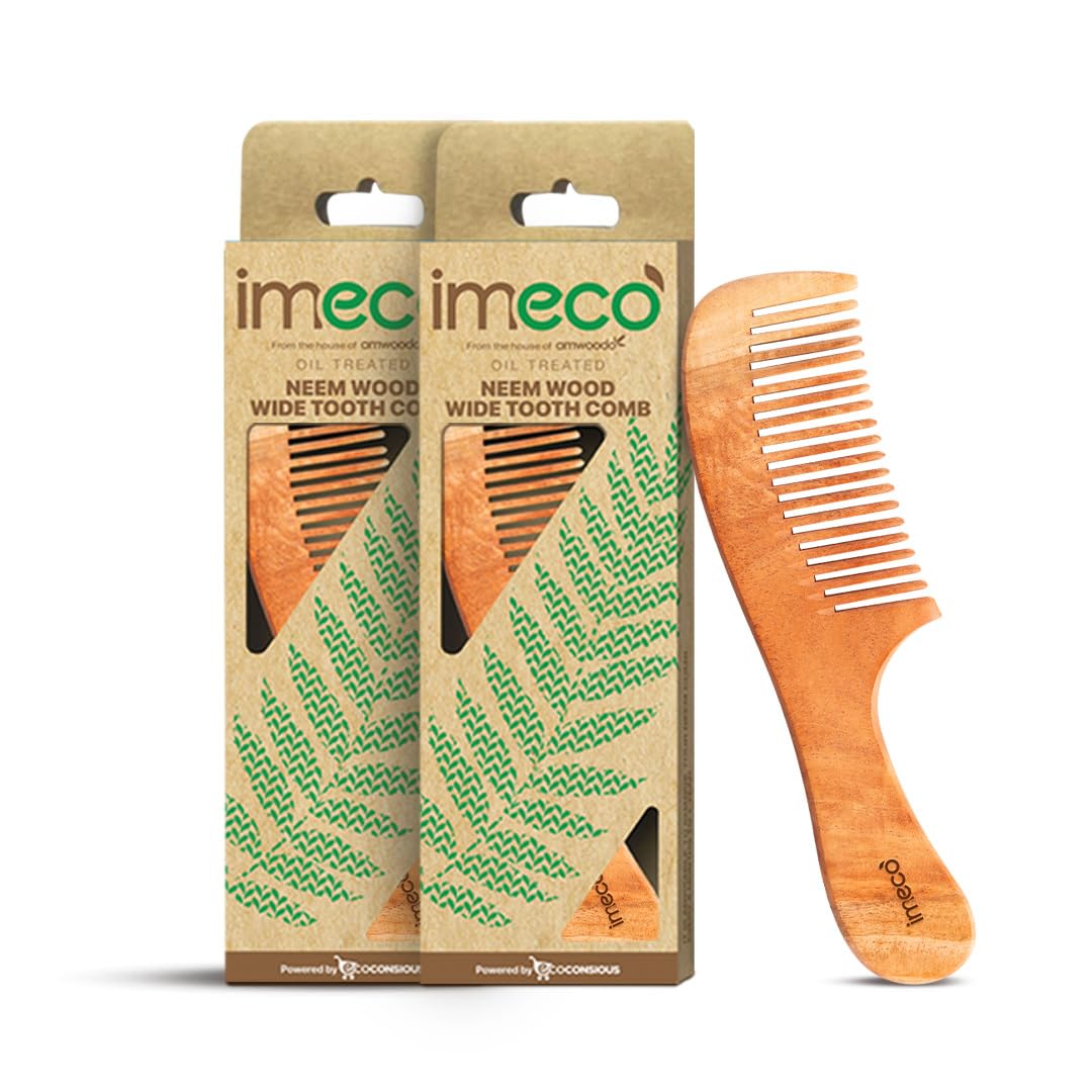 IMECO Bamboo Paddle Brush - Detangle & Massage Hair -9