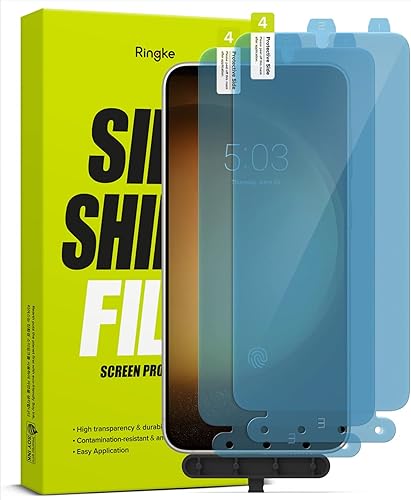 Ringke Película protectora de seda [2 unidades] Compatible con Samsung Galaxy S23 Plus 5G, película protectora multicapa de calidad premium de