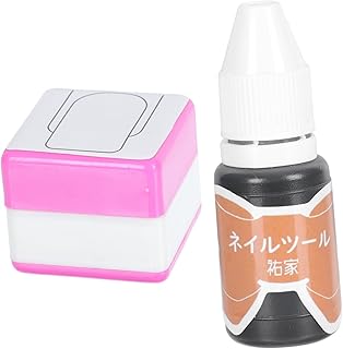 FRCOLOR 1 Conjunto De Carimbo Para Prática De Unhas Kit De Manicure Para Unhas Carimbo De Tinta Roupa De Glitter Almofada Para Carimbo De Unhas Salão De Beleza Placas De Carimbo