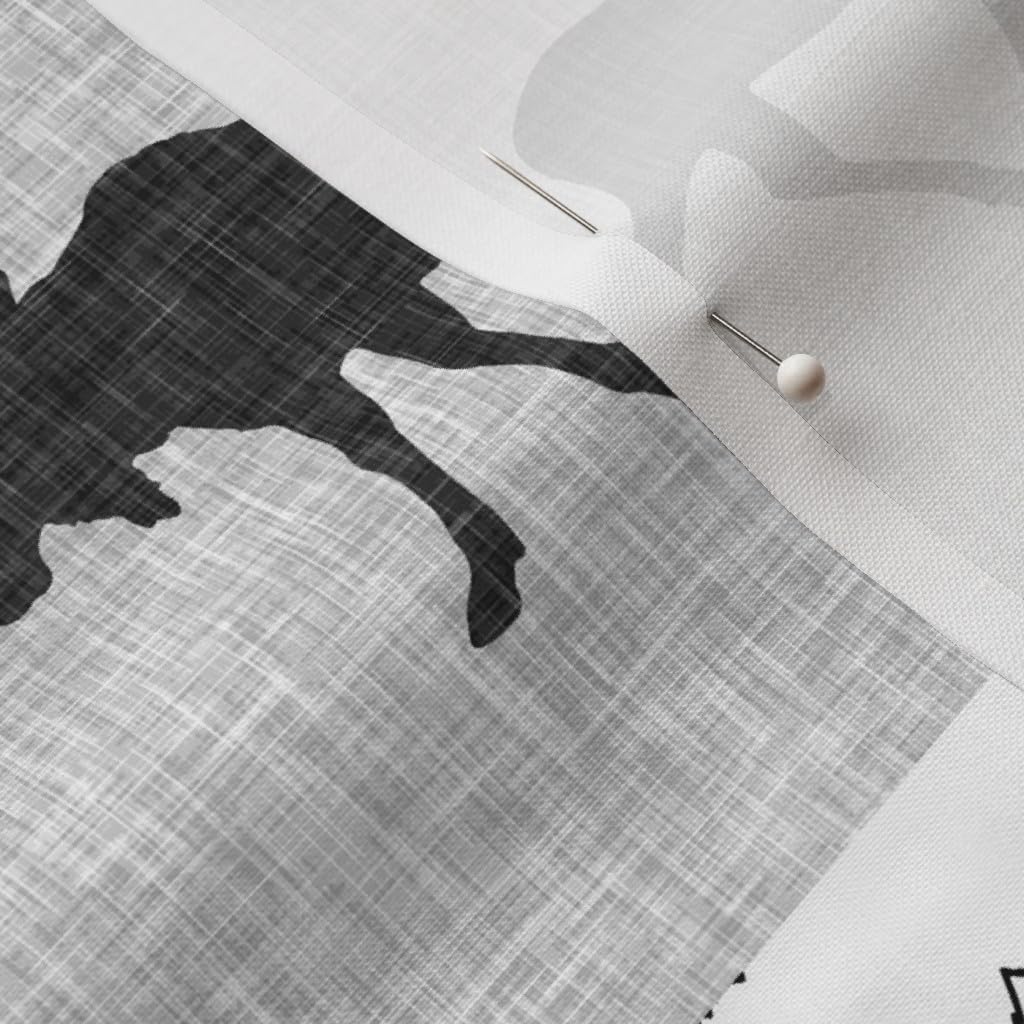 Spoonflower Fabric - Little Man & You Mountains Quilt Top Buffalo Plaid Moose Woodland Kid Printed on Petal Signature Cotton Fabric by The Yard - Sewing Quilting Apparel Crafts Decor