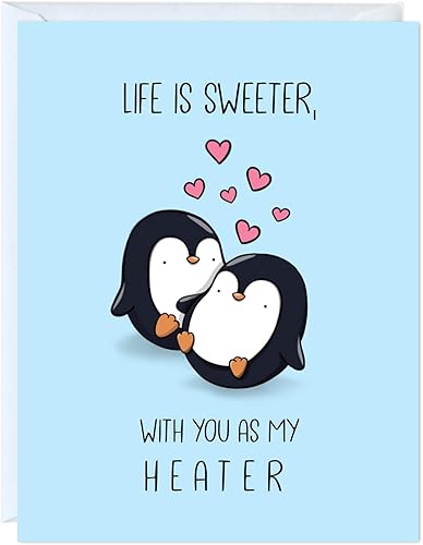 Anniversary Birthday Card for Her HimFunny Birthday Card for Boyfriend GirlfriendHusband WifeHandmade Greeting Card (Life is sweeter with you as my