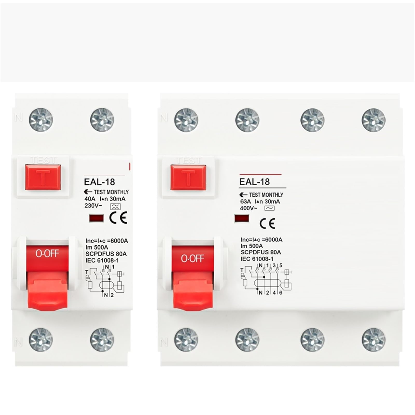 Interrupteur différentiel 2P 25A 300mA type A pour protection de circuit