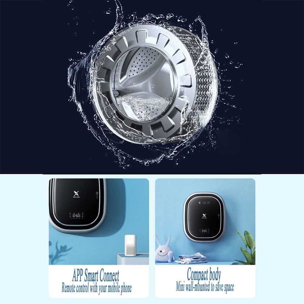 壁掛けミニ洗濯機 ドラム式洗濯機 1450W ミニ下着洗濯機 全自動洗濯