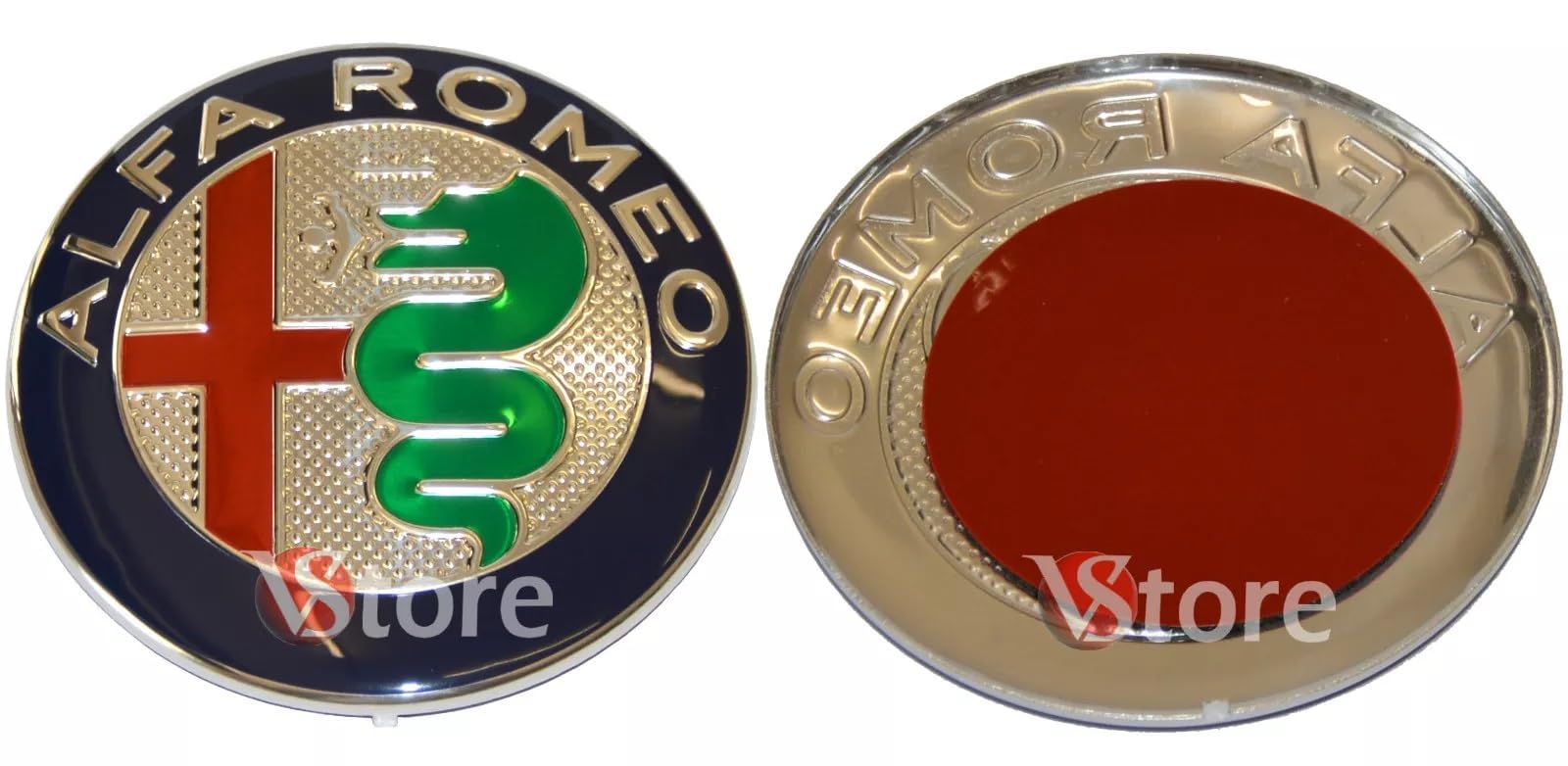 Stemma Alfa Romeo 74mm Emblema Metallo Cofano Anteriore Posteriore Zielony