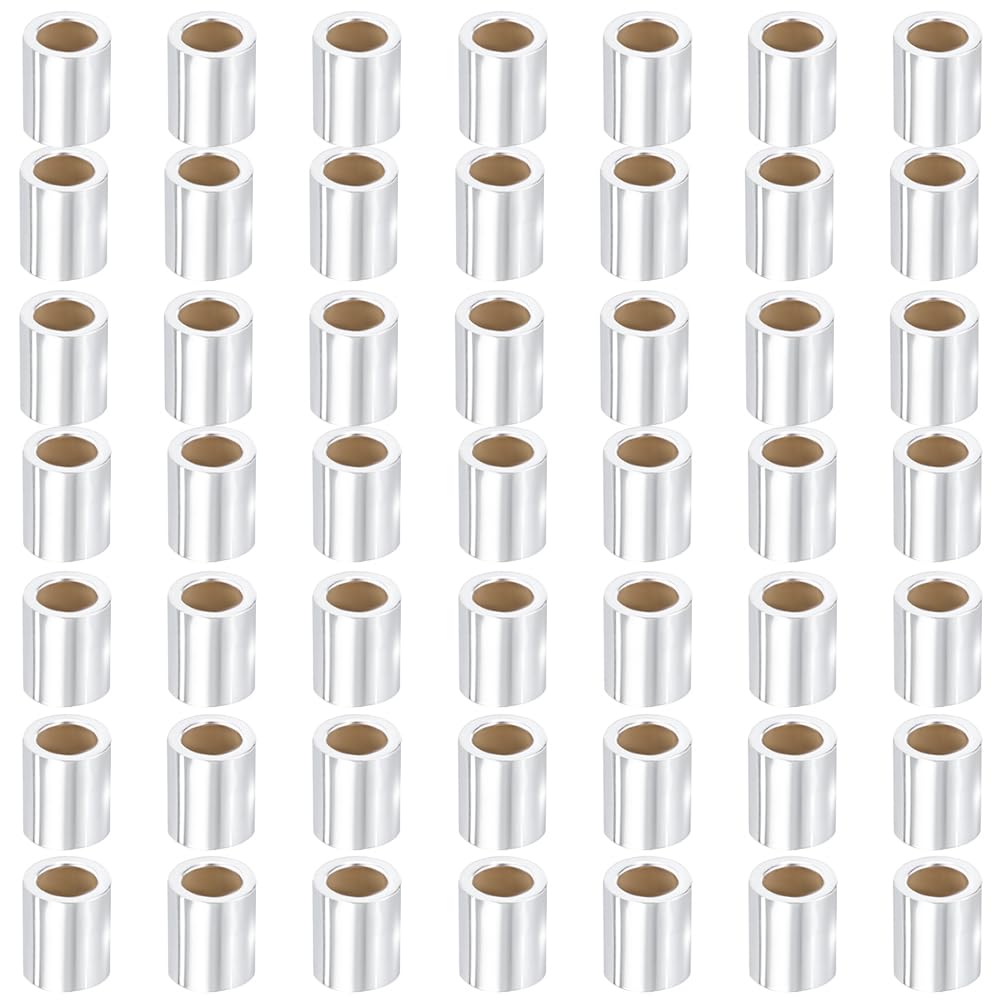 Beebeecraft 1 Box 100Pcs 925 Sterling Silver Crimp Beads Tiny Tube Spacer Loose Stopper Beads for Jewelry Making Findings Earring Bracelet Necklace Findings