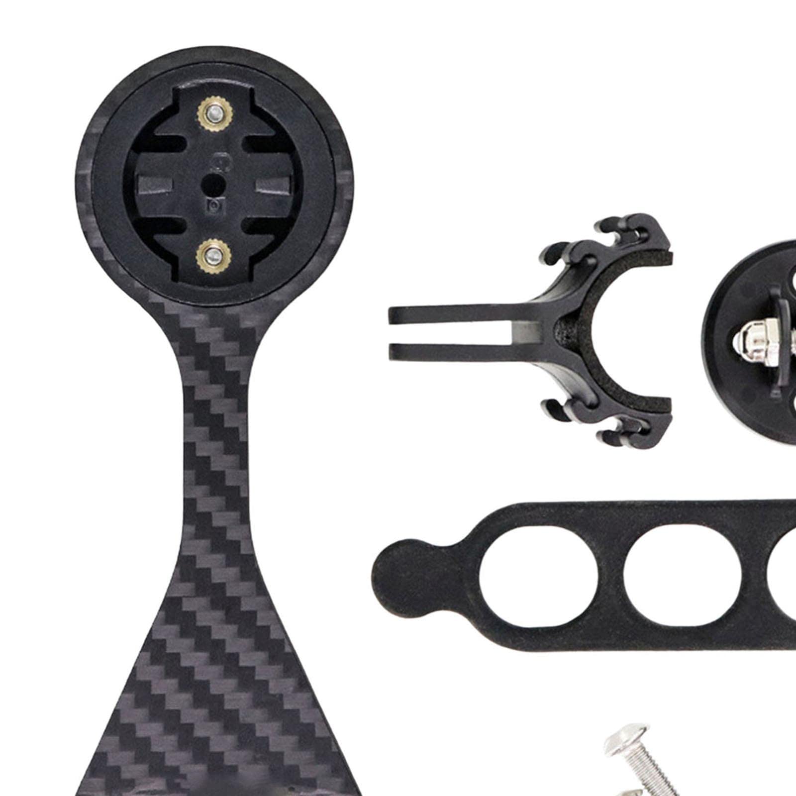 2 set di supporto anteriore per bici GPS Computer Ciclismo MTB Stem Holder Camera Staffa In Fibra di Carbonio Lunghezza 120mm