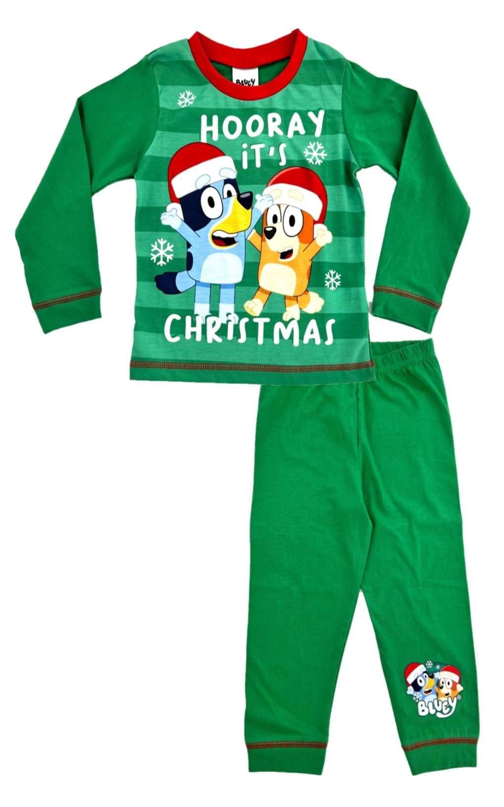 Bluey Boys Christmas Pyjamas Nightwear Pyjama Set (UK, Age, 4 Years, Regular, Green)