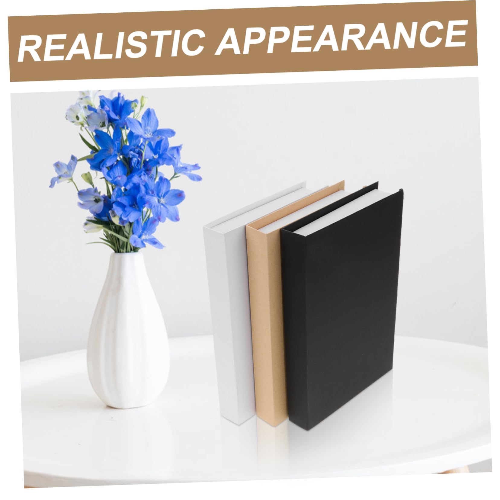 HOLIDYOYO Faux Book Ornament Simulation Book Model Desktop Decor for Table Centerpiece