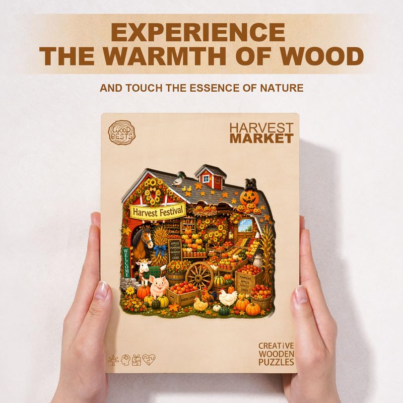 Jigfoxy Puzzle in legno per adulti, puzzle in legno per festival del | Puzzle unico in legno a forma di animale, regalo di compleanno per donne, uomini, amanti del puzzle (L-13,4 × 32,5 cm-295