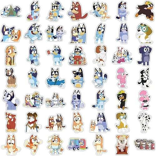 100 Cartoon Stickers Colorful Aesthetic Vsco Vinyl/Pvc Waterproof Decals For Water Bottle, Hydroflask, Guitar, Luggage, Phone, Case, Laptop, Skateboard, Gift For Kids, Teens, Boys And Girls (Blue 100) #TOP2