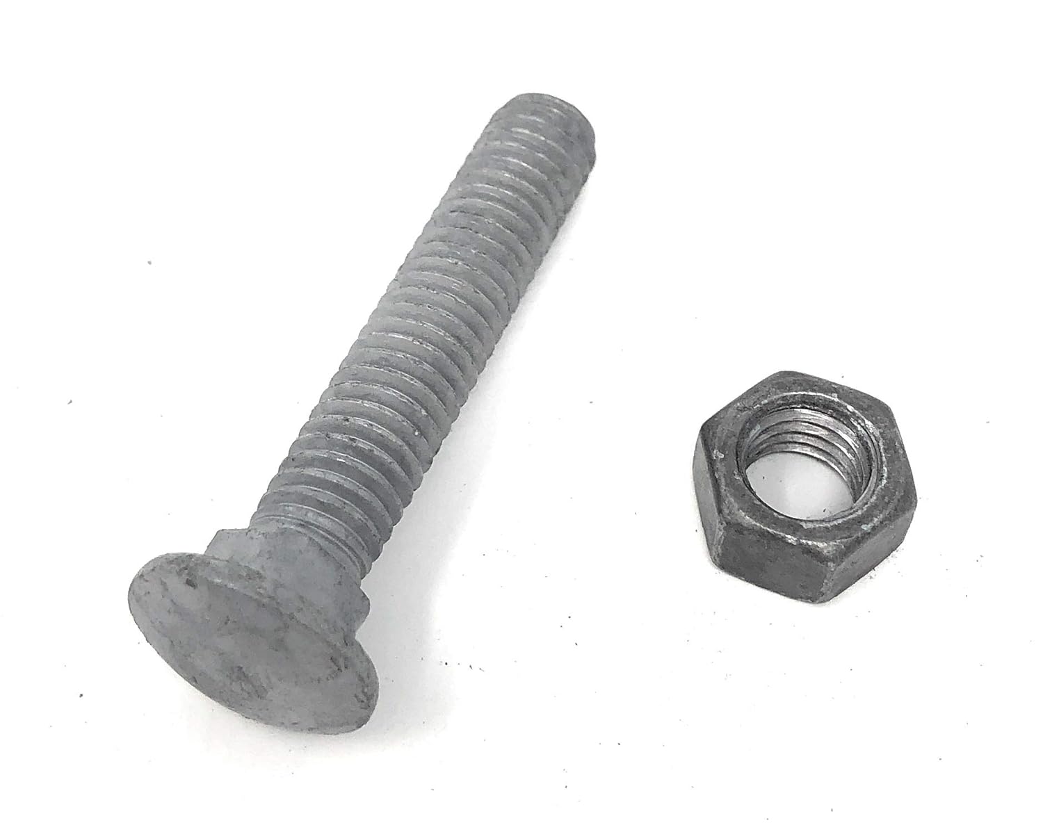 Carriage Bolt 5/16-16 or 3/8-16 Galvanized (100 count) includes nuts (3/8 X 1-1/4)