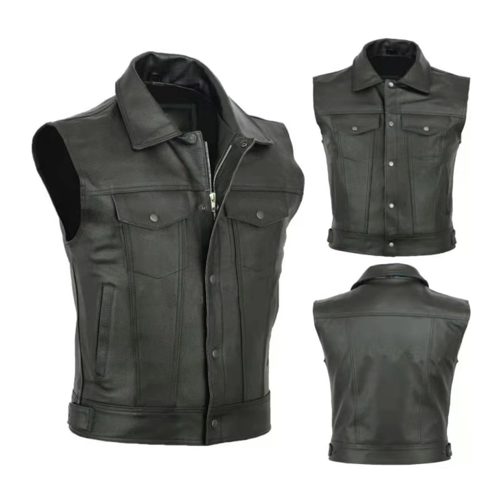 Generico Canotta Palestra Uomo Bodybuilding Sportiva Tank Top Sport Traspirante Allenamento Elasticizzato Asciugatura Gilet Autunno Inverno Stile Casual retrò Punk Giacca Senza Maniche