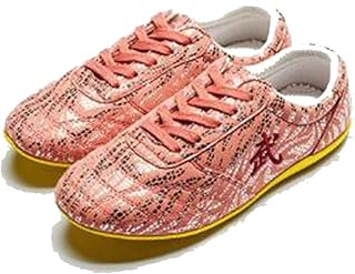 Meng Zapatos de Taekwondo Artes Marciales Zapatilla de Boxeo Karate Kung Fu Tai Chi Zapatos Zapatillas de Rayas Negras Zapatillas Ligeras (Color : Pink, Size : 26)