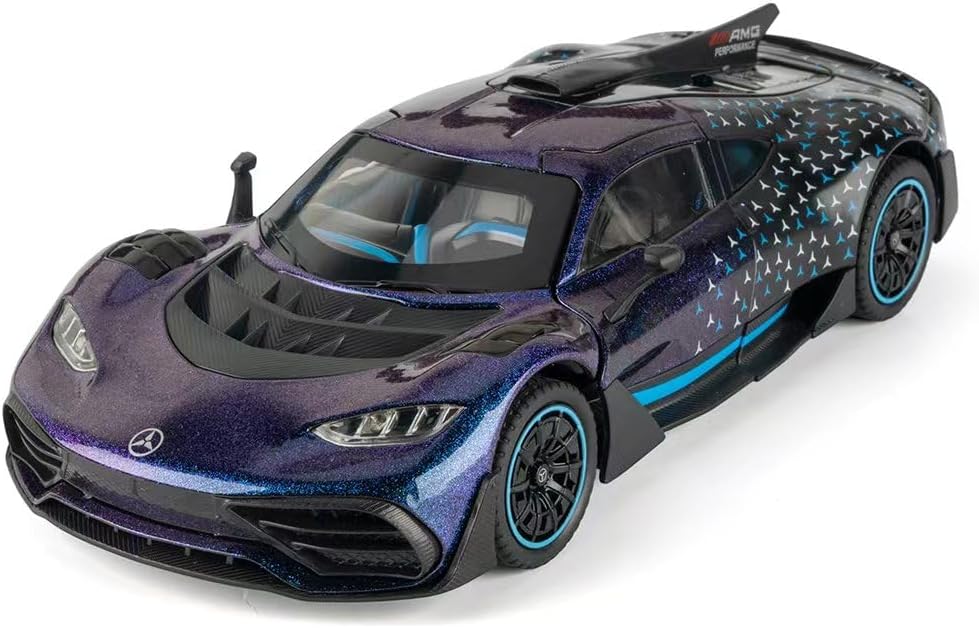 Toy Car Model 1/24 Purple AMG ONE Alloy Collectible Vehicle Pull Back Die-Cast w