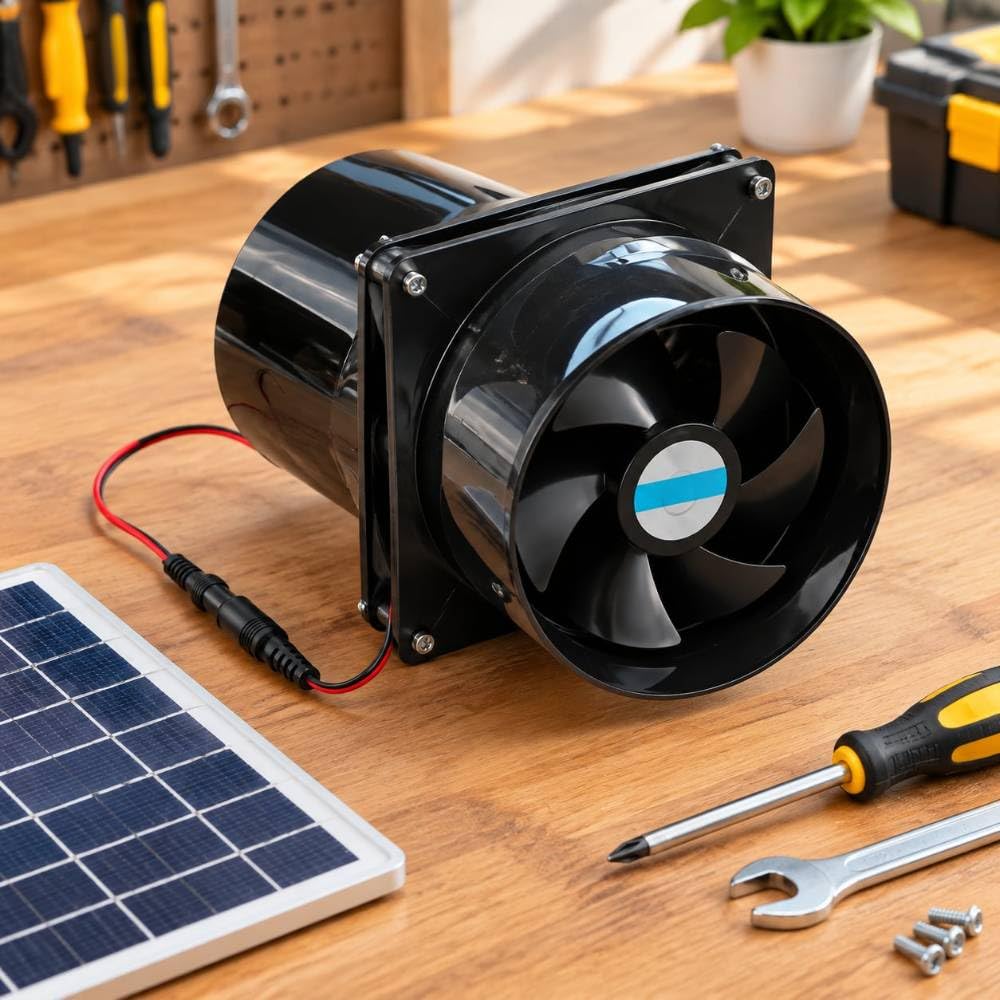 Ventilador Solar para Invernadero, Sistema de ventilación 10W 12V