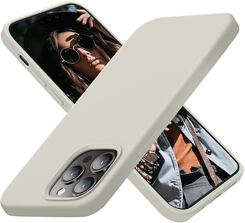 Cordking Funda para iPhone 14 Pro Max, silicona líquida de alta calidad a prueba de golpes para iPhone 14 ProMax con forro de microfibra suave