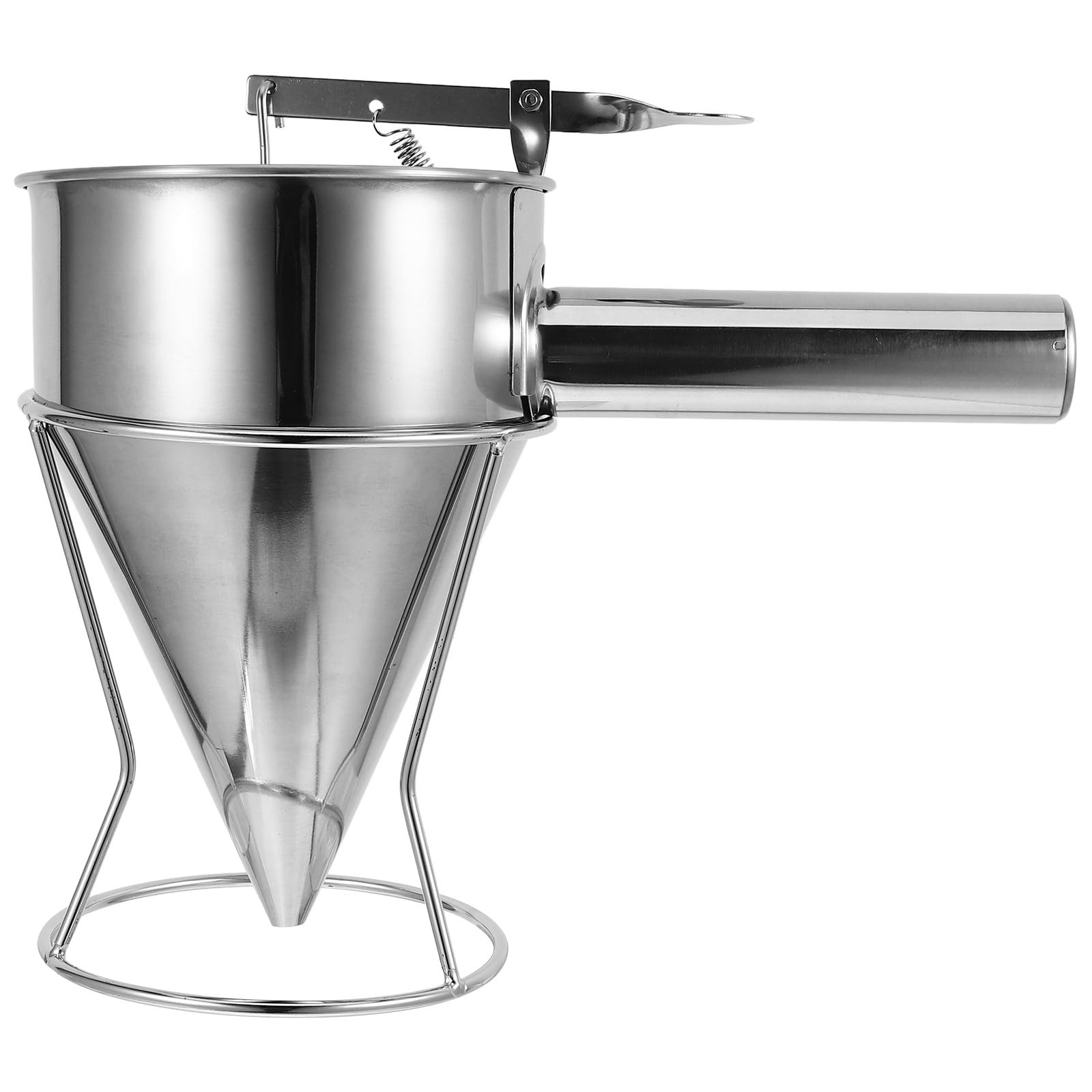 minkissy Imbuto in Acciaio Inossidabile 1200ml per Cucina con Manico Smontabile e Supporto, Versatile per Pancake, Polpette di Pesce e Altri Alimenti