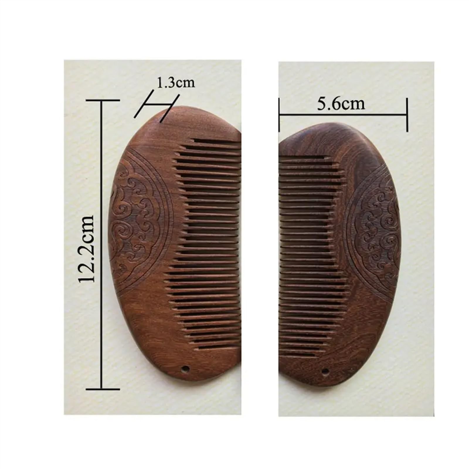 Vintage Sandelholz Antistatische Haarbürste Haarstyling Holz Haarkamm Kopfhaut Massage Bartpflege