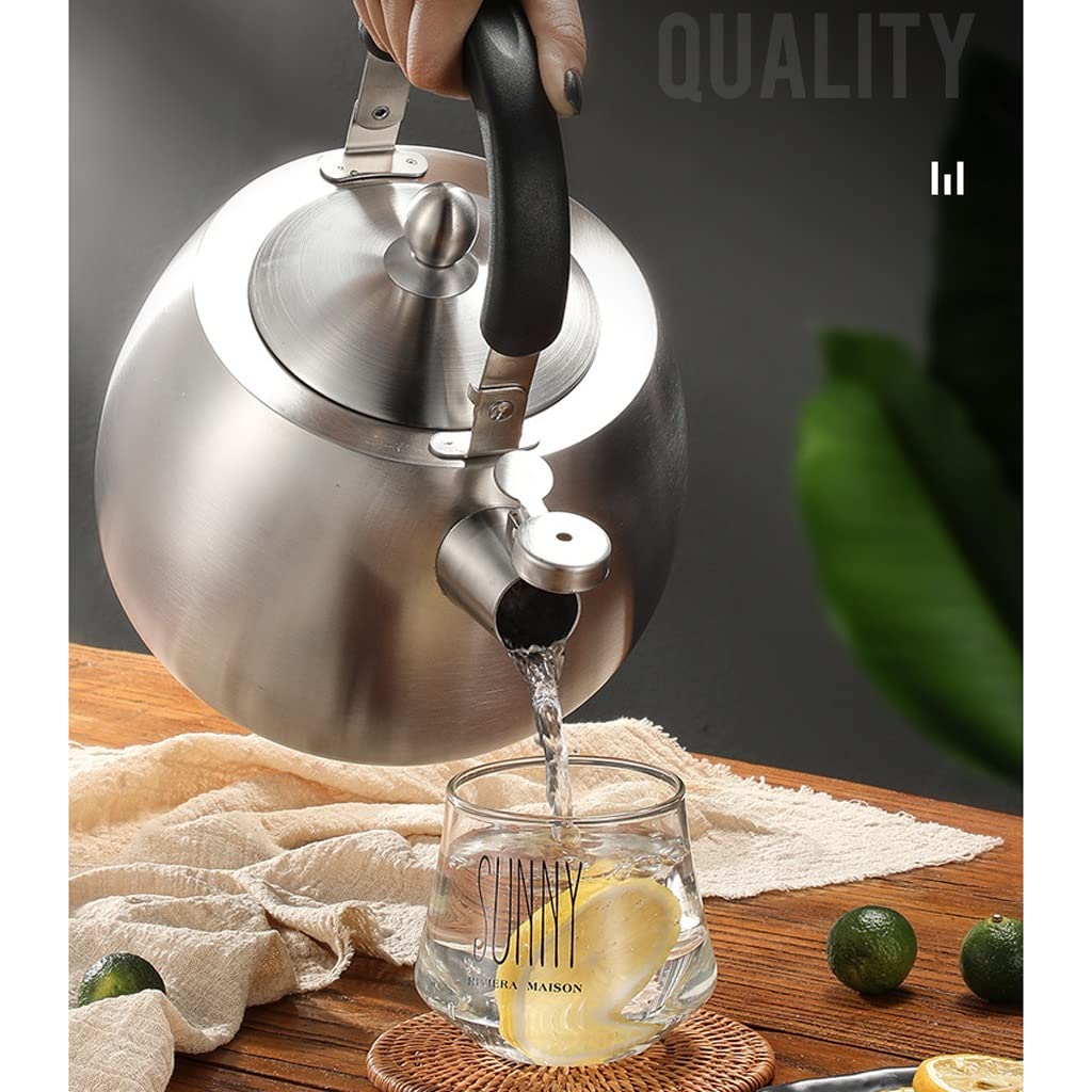 Amazon | 304ステンレス鋼の厚い笛大容量のやかん(4L) | QIUNUOTAN