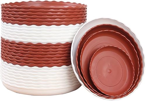 Miniatura 3 de 10 platillos redondos de plástico para plantas, maceta, bandejas de goteo, bandejas base para maceta, para jardín, interior y exterior, L