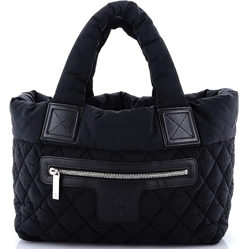 Chanel, Pre-Loved Coco Cocoon Reversible Tote Quilted Nylon Small, Black
