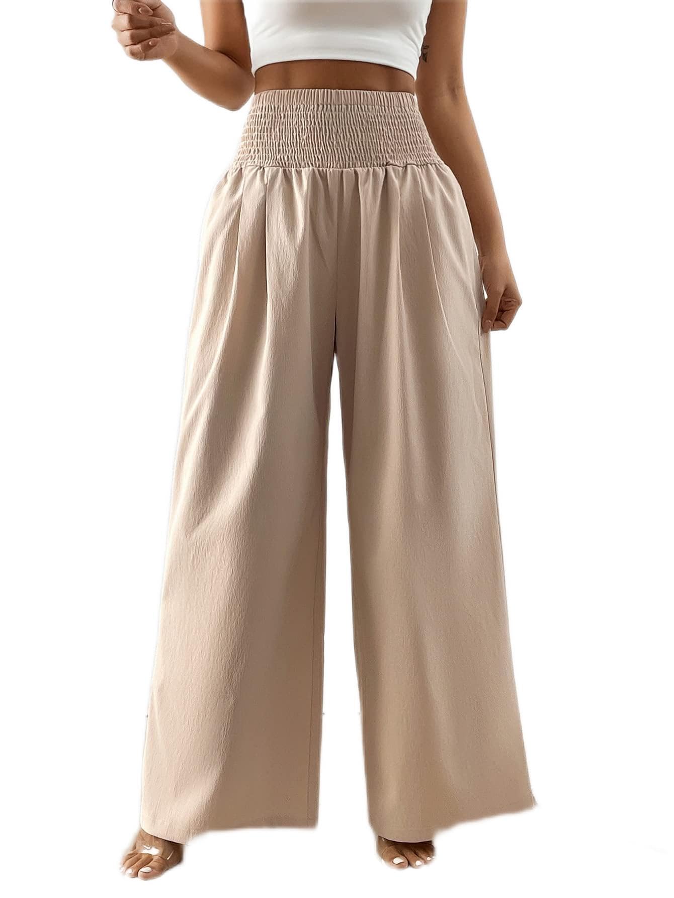 CRYBA Womens Pants Solid Wide Leg Pants Pant for Women