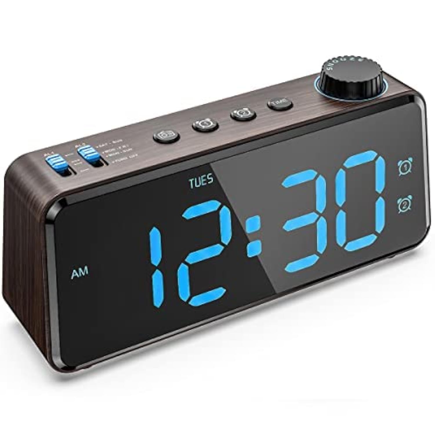 ANJANK Radiosveglia con Digitale - Doppio Sveglia con Giorno Della  Settimana/Weekend,0-100% Dimmer,Porta USB,Snooze,Grande Display,Facile di  Utilizzo,Orologio Digitale per Bambini/Adolescenti/Anziani : Amazon.it:  Elettronica