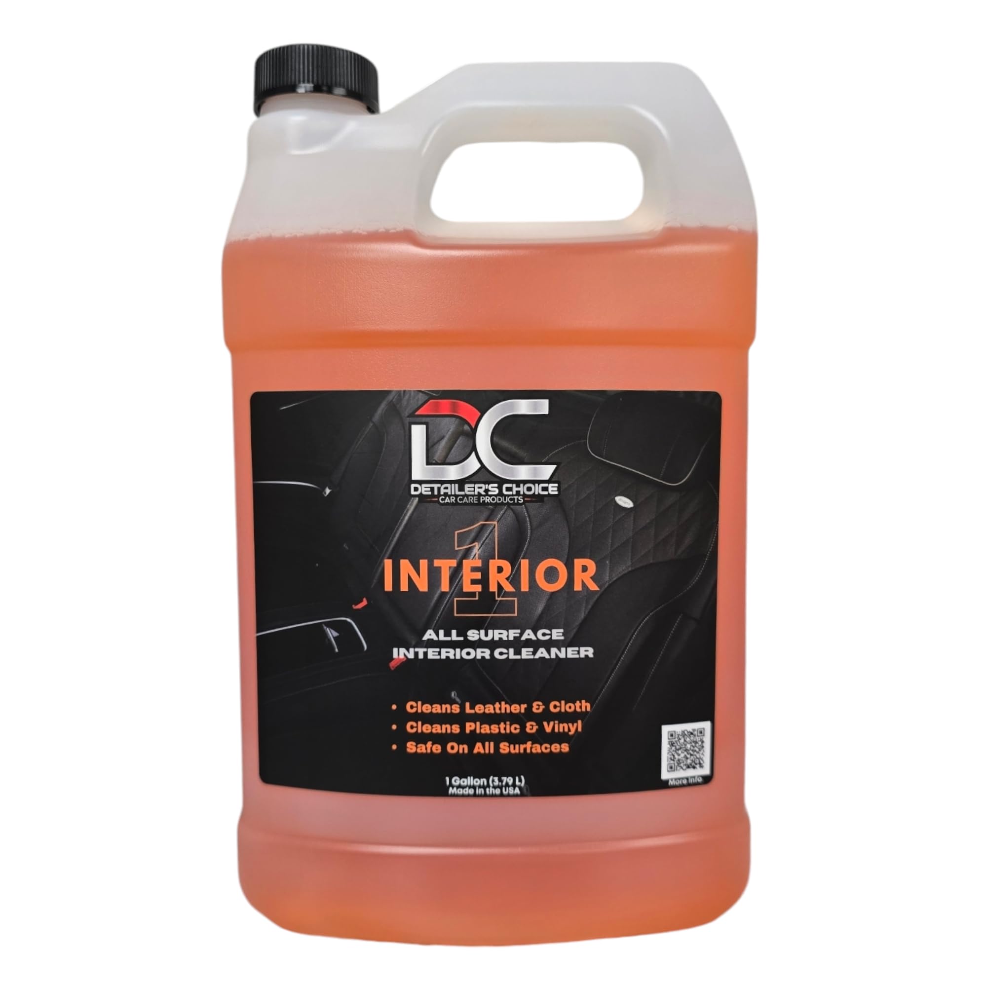 Detailer's Choice, Inc. Interior One All Surface Cleaner - Complete Car Detailing Interior Cleaner, All-in-One Solution; Works on Leather, Vinyl, Plastic, Carpet, Cloth, Citrus Scent (Gallon)