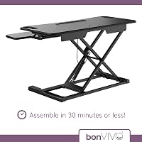 bonVIVO Sit Stand Workstation Állítható Magasságú Munkaasztal 5