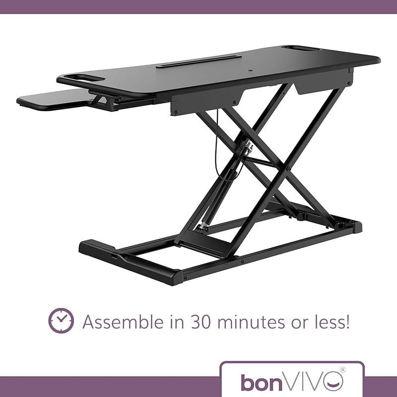 bonVIVO Sit Stand Workstation Állítható Magasságú Munkaasztal