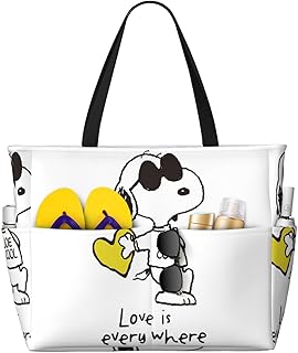 トートバッグ スヌーピー 大容量 プールバッグ おしゃれ ビーチバッグ 手提げ 肩掛け 小物ポケット付き ビーチ ジム 銭湯 旅行 誕生日 プレゼント トートバッグ スヌーピー 大容量 プールバッグ おしゃれ ビーチバッグ 手提げ 肩掛け 小物ポケット付き ビーチ ジム 銭湯 旅行 誕生日 プレゼント