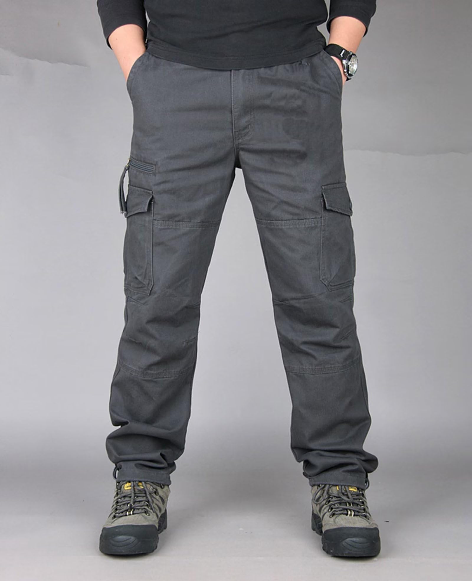 Rivccku Pantaloni Cargo Uomo Pantaloni Tattici Mimetici Uomo Pantalone Combat Trekking 7Tasche Pantaloni da Lavoro Ranger