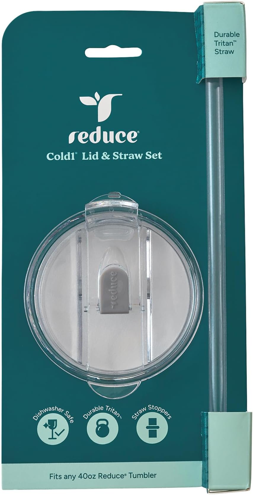 Tumbler Lid and Straw Set for 30-40 oz Tumblers/Mugs - BPA Free, Dishwasher Safe, Impact Resistant - Replace Broken, Damaged or Lost Reduce Cold 1 Straws and Lids - Large