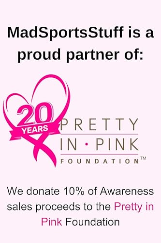 Vista 6 de MadSportsStuff Triumph - Calcetines de concientización sobre el cáncer de mama con cinta rosa para fútbol, béisbol, softbol, niños, niñas y hombres