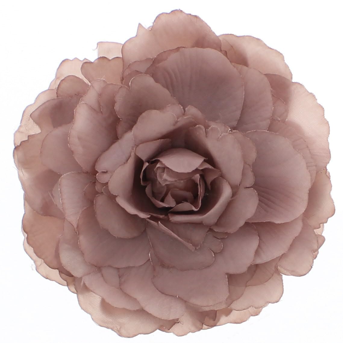 Zac's Alter Ego Very Large Satin-Feel Rose Flower on Concord Clip & Brooch Pin
